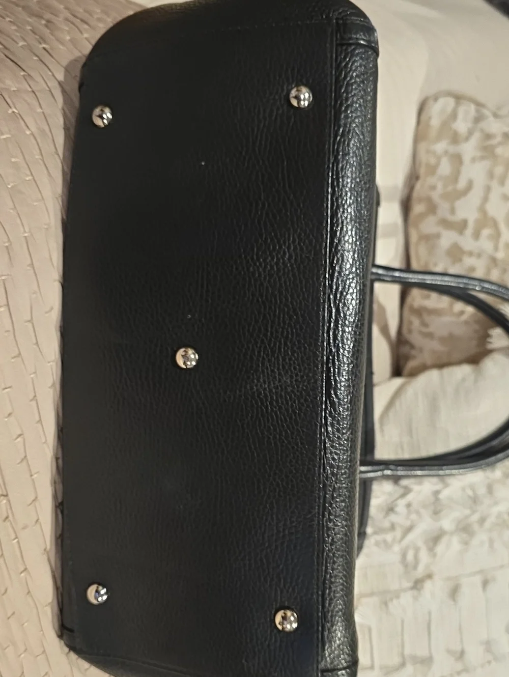 Furla Black Pebbled Leather Satchel